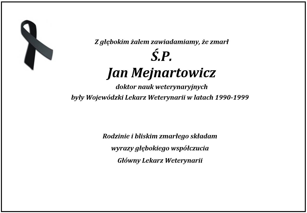 Jan Mejnartowicz - nekrolog